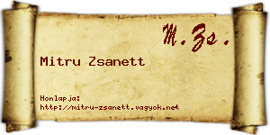 Mitru Zsanett névjegykártya